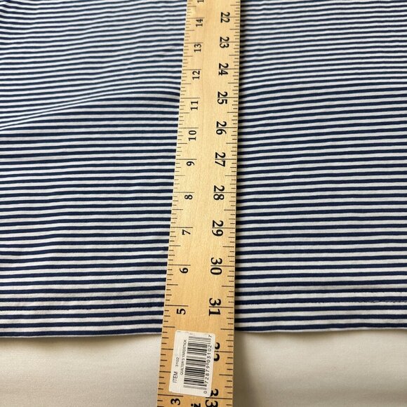 Peter Millar Polo Shirt Mens Extra Large Blue White Stripe Seaside Wash Cotton - Picture 7 of 9